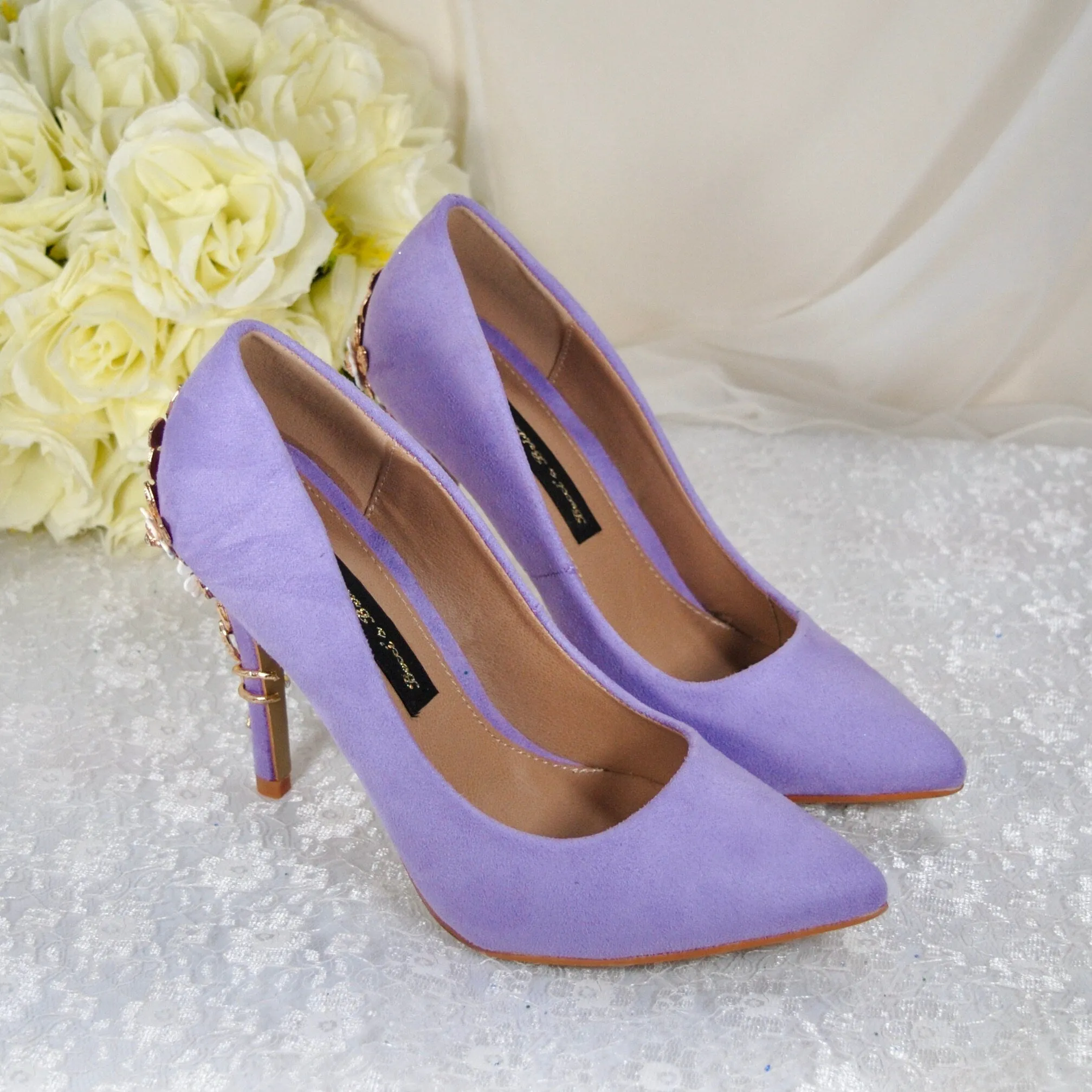 Lavender Suede with 'Cherry Blossom'