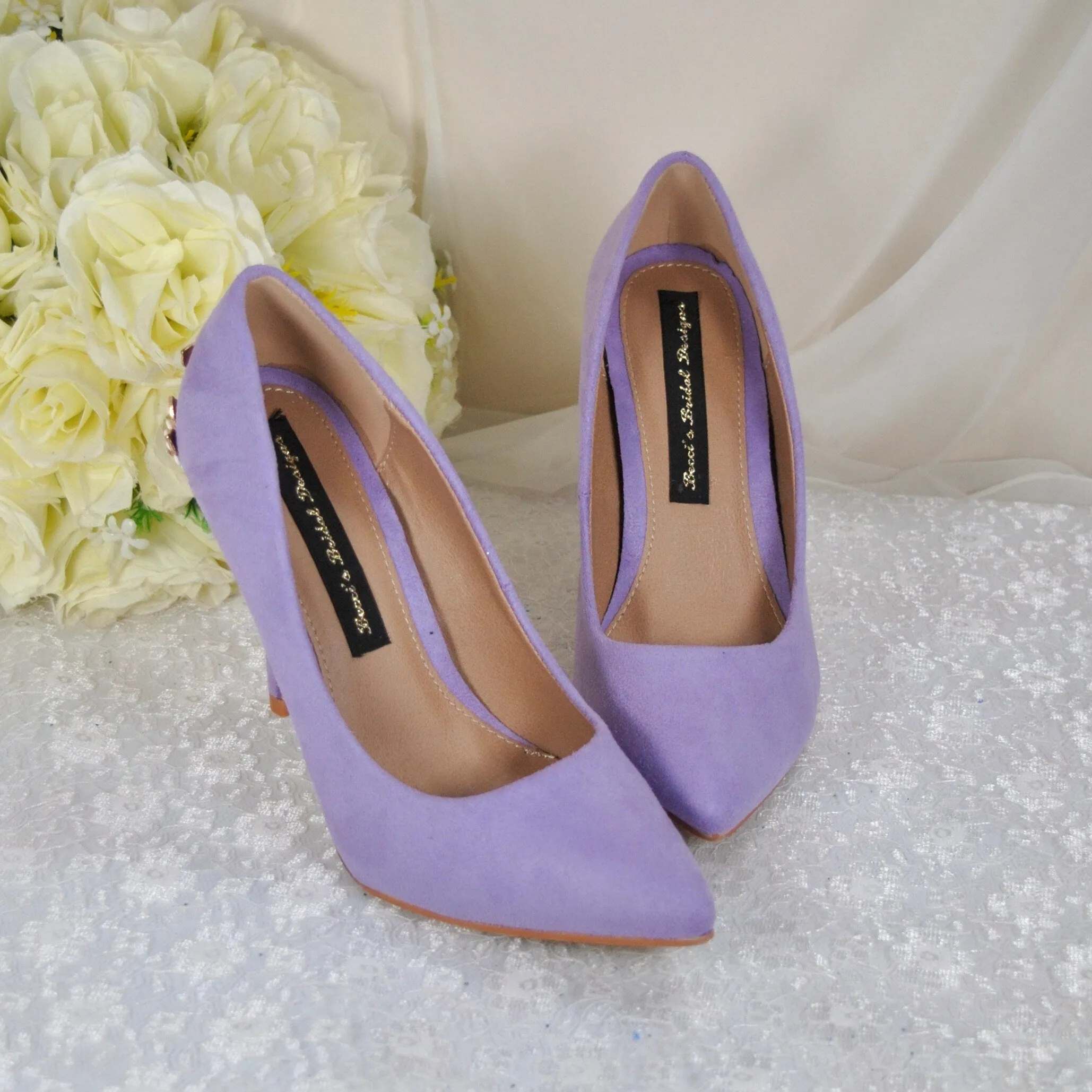 Lavender Suede with 'Cherry Blossom'