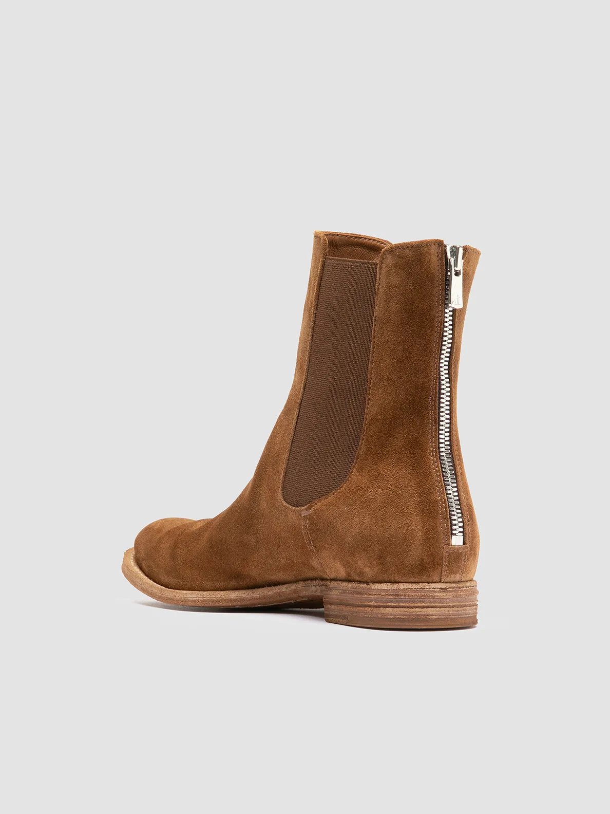LEXIKON 551 - Brown Suede Zipped Boots