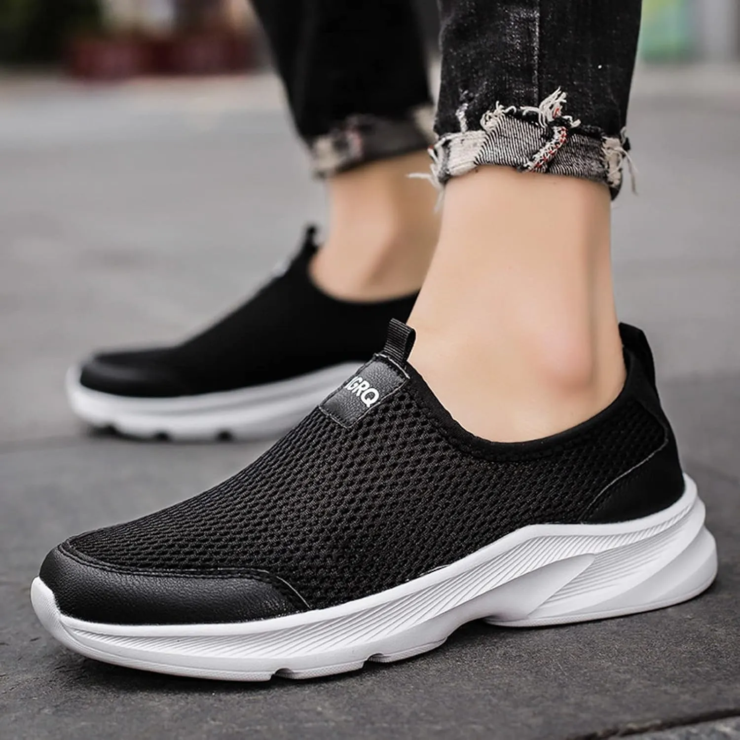 Memory Foam Versatile Shoes for Men Breathable Casual Comfortable Walking Sneaker Soft Flat Soled Elderly Shoes