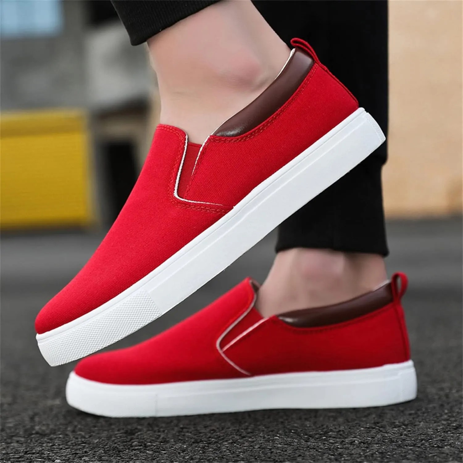 Men Slip on Walking Shoes Casual Dressy Memory Foam Ultra Lightweight Breathable Fashion Sneakers Non Slip Travel Jogging Workout Tennis Shoes Wide Width