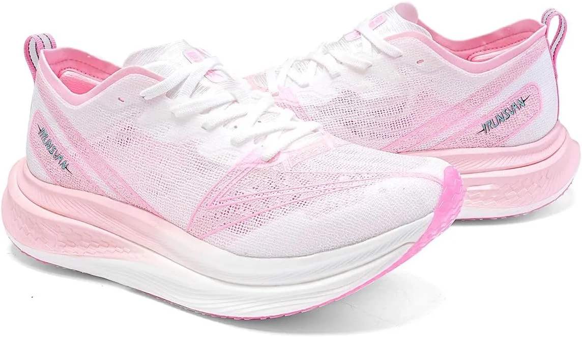 Men's and Women's Running Shoes  Lightweight Cushioned Sneakers with Peprax Full-Length Carbon Plate, Arch Support, Enhanced Traction for Training & Commuting