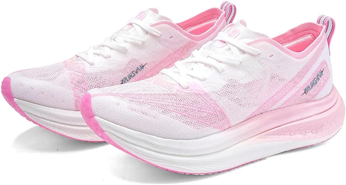Men's and Women's Running Shoes  Lightweight Cushioned Sneakers with Peprax Full-Length Carbon Plate, Arch Support, Enhanced Traction for Training & Commuting