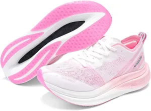 Men's and Women's Running Shoes  Lightweight Cushioned Sneakers with Peprax Full-Length Carbon Plate, Arch Support, Enhanced Traction for Training & Commuting