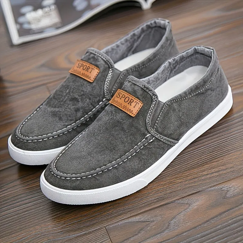 Men's Loafers Casual Shoes With PVC Sole | Light Blue Or Grey