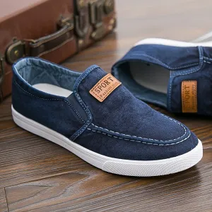 Men's Loafers Casual Shoes With PVC Sole | Light Blue Or Grey