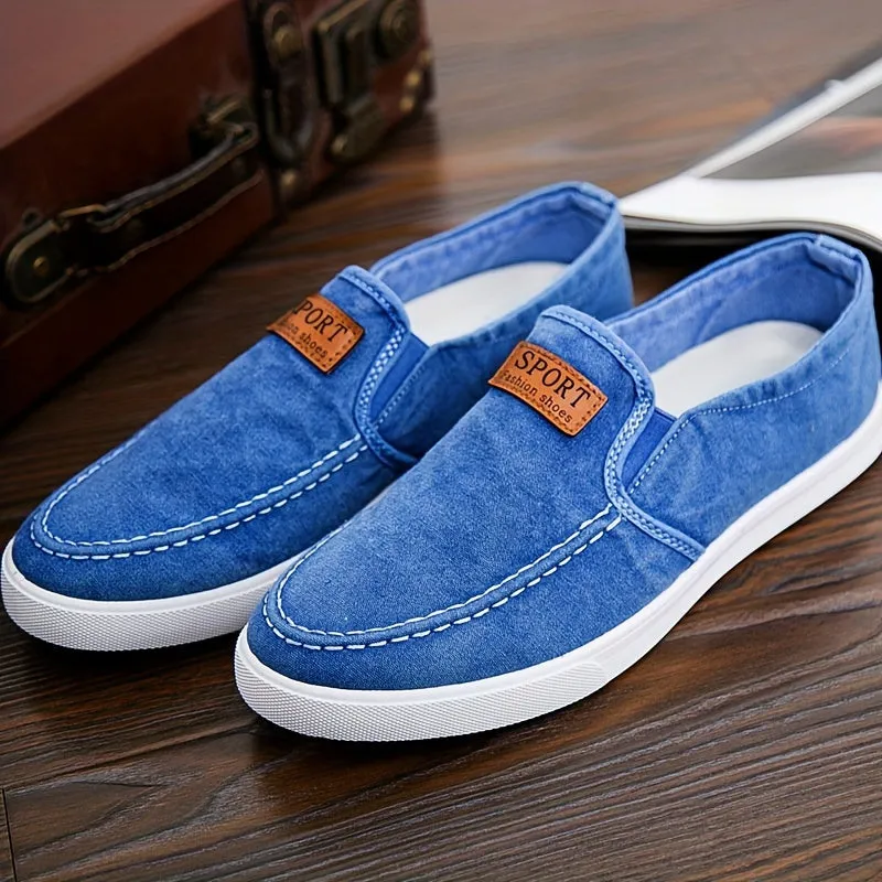 Men's Loafers Casual Shoes With PVC Sole | Light Blue Or Grey