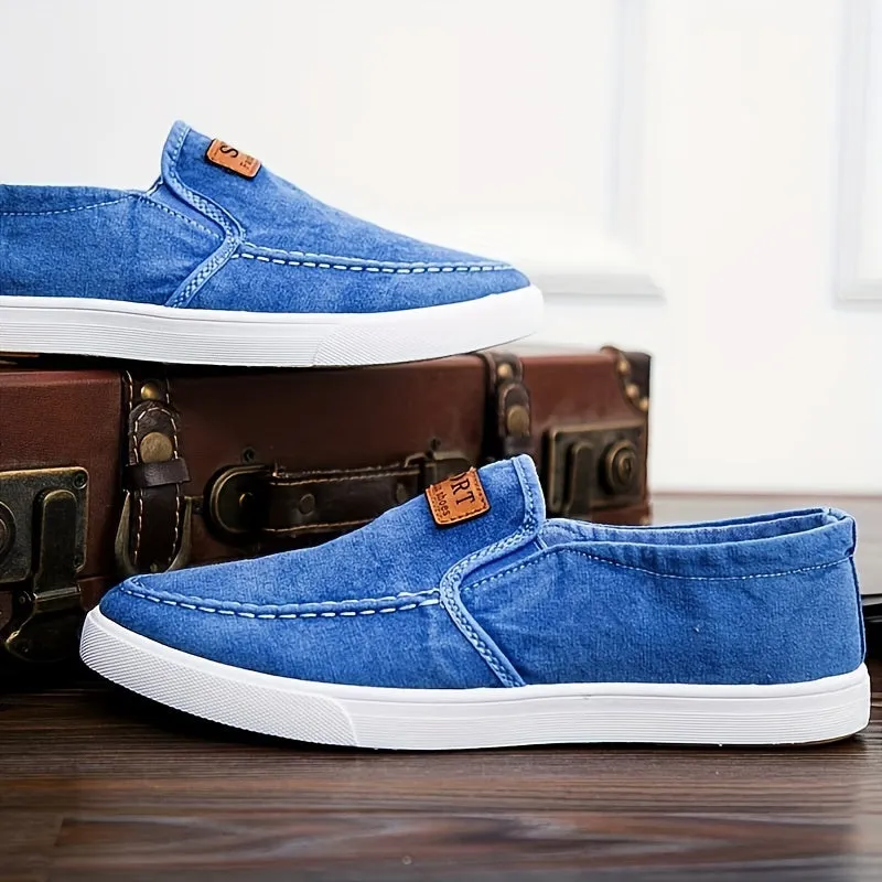 Men's Loafers Casual Shoes With PVC Sole | Light Blue Or Grey