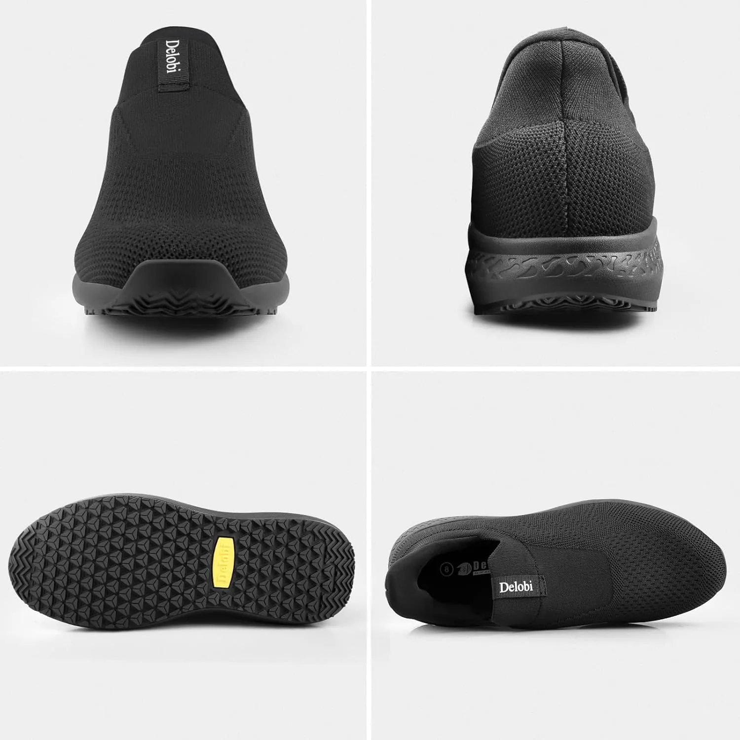 Men's Non Slip Work Shoes Restaurant Waterproof Chef Shoe for Kitchen Hospital Slip-Resistant Air Cushion Sneakers with Easy-Clean Modern Design Breathable Lightweight