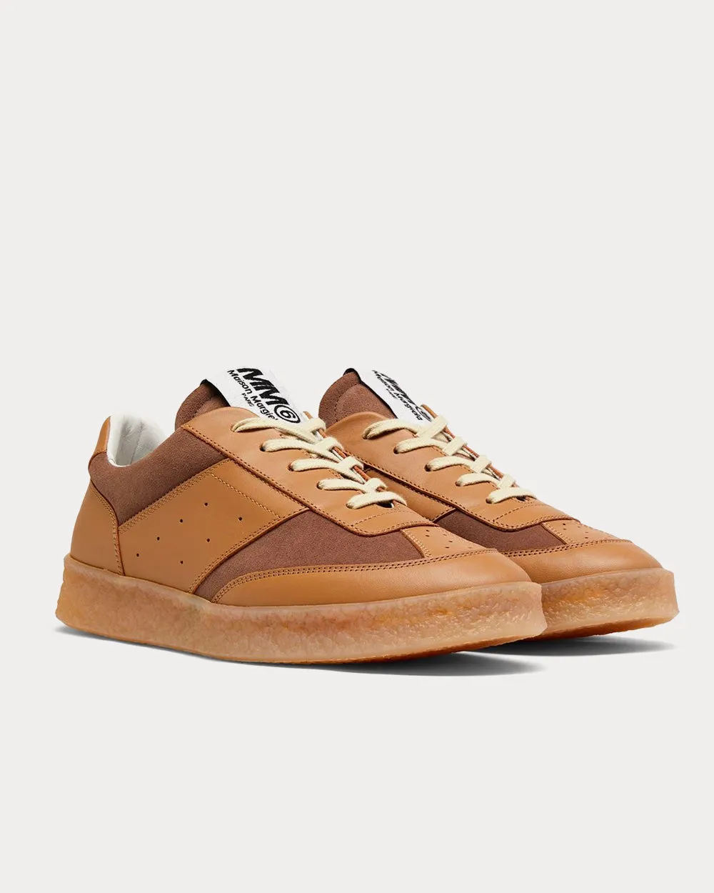 MM6 Court Brown Low Top Sneakers