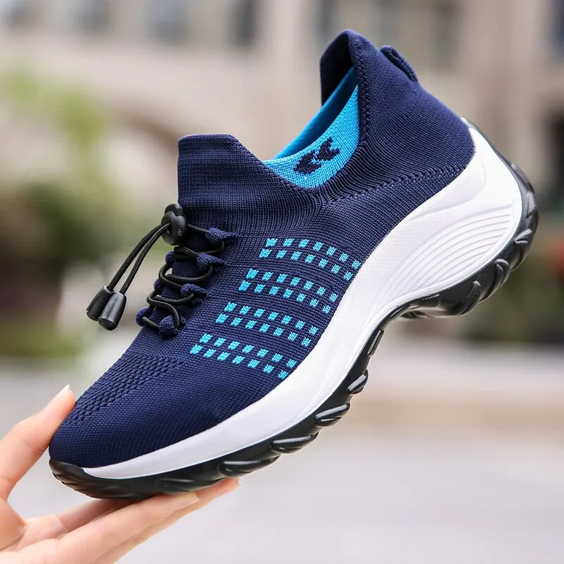 Nanccy - Breathable Mesh Tenis Ladies Shoes for Sock Sneakers