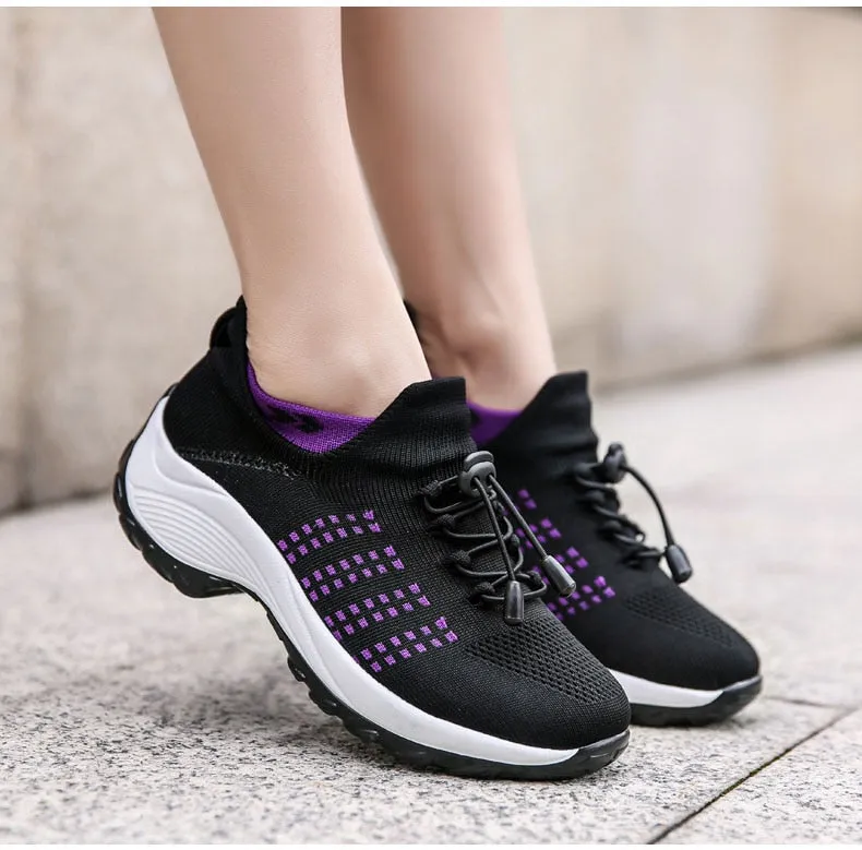 Nanccy - Breathable Mesh Tenis Ladies Shoes for Sock Sneakers