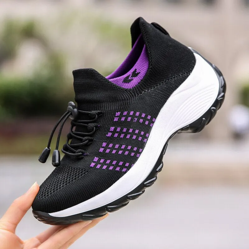 Nanccy - Breathable Mesh Tenis Ladies Shoes for Sock Sneakers