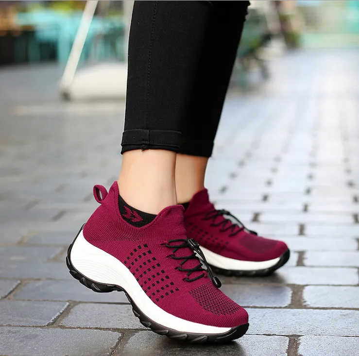 Nanccy - Breathable Mesh Tenis Ladies Shoes for Sock Sneakers