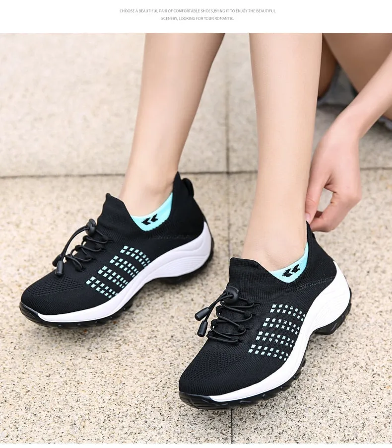 Nanccy - Breathable Mesh Tenis Ladies Shoes for Sock Sneakers