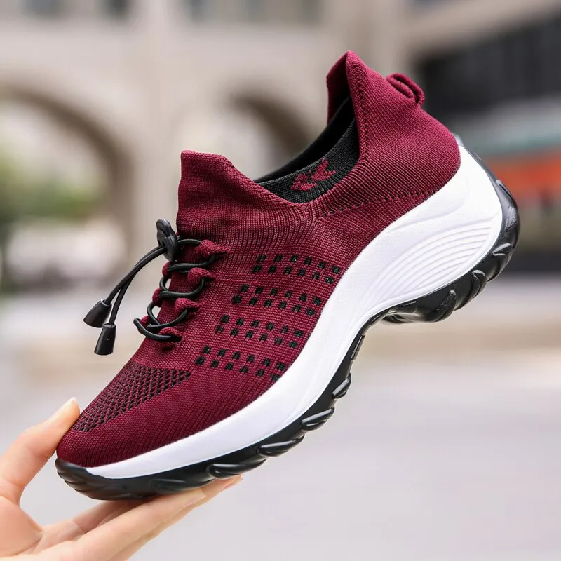 Nanccy - Breathable Mesh Tenis Ladies Shoes for Sock Sneakers