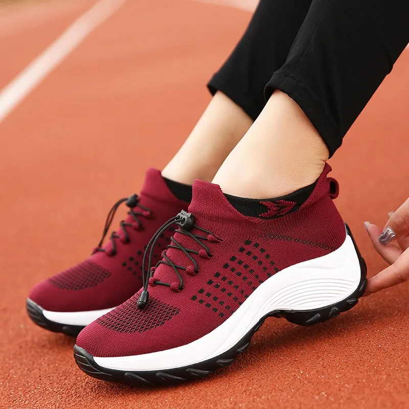 Nanccy - Breathable Mesh Tenis Ladies Shoes for Sock Sneakers