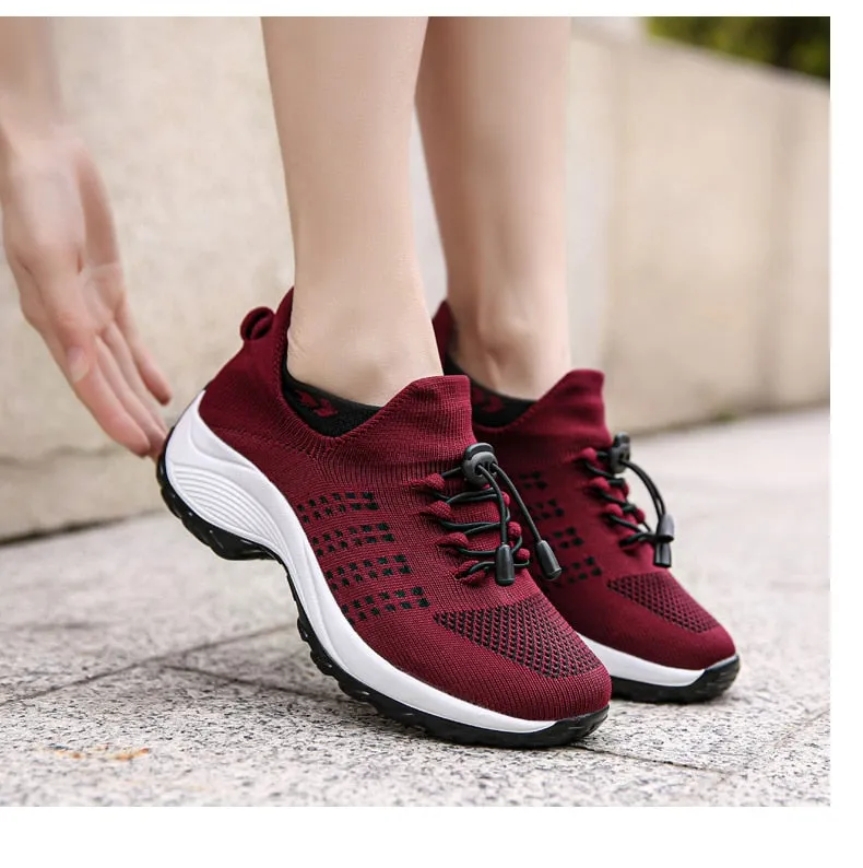 Nanccy - Breathable Mesh Tenis Ladies Shoes for Sock Sneakers
