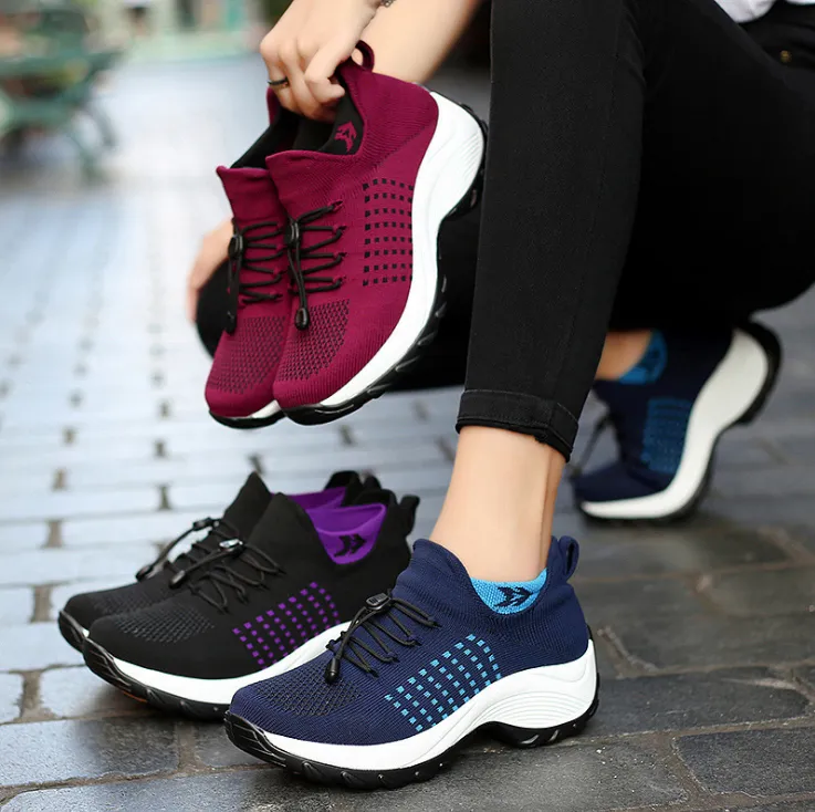 Nanccy - Breathable Mesh Tenis Ladies Shoes for Sock Sneakers