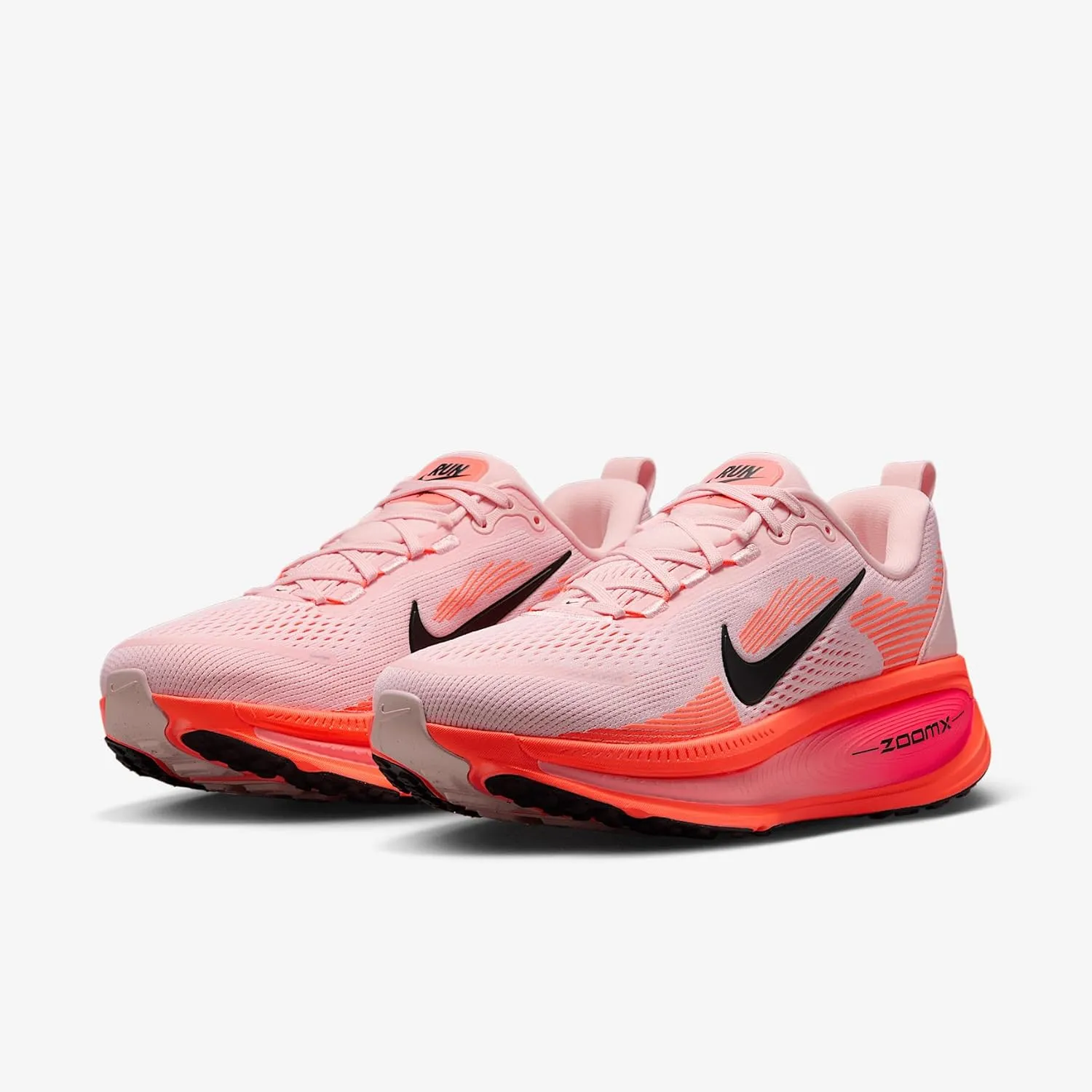 Nike Vomero 18 Women's Road Running Shoes (HM6804-600, Atmosphere/Bright Crimson/Crimson Bliss/Black)