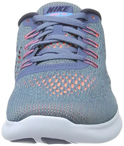 Nike Women Free RN Running Shoe, Ocean Fog/Midnight Navy-Hyper Turq 831509-403 (6)