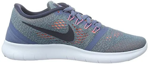 Nike Women Free RN Running Shoe, Ocean Fog/Midnight Navy-Hyper Turq 831509-403 (6)