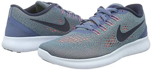 Nike Women Free RN Running Shoe, Ocean Fog/Midnight Navy-Hyper Turq 831509-403 (6)
