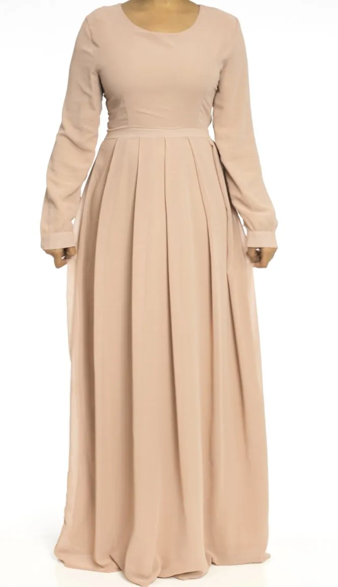 Nude Classy Bow-tie dress