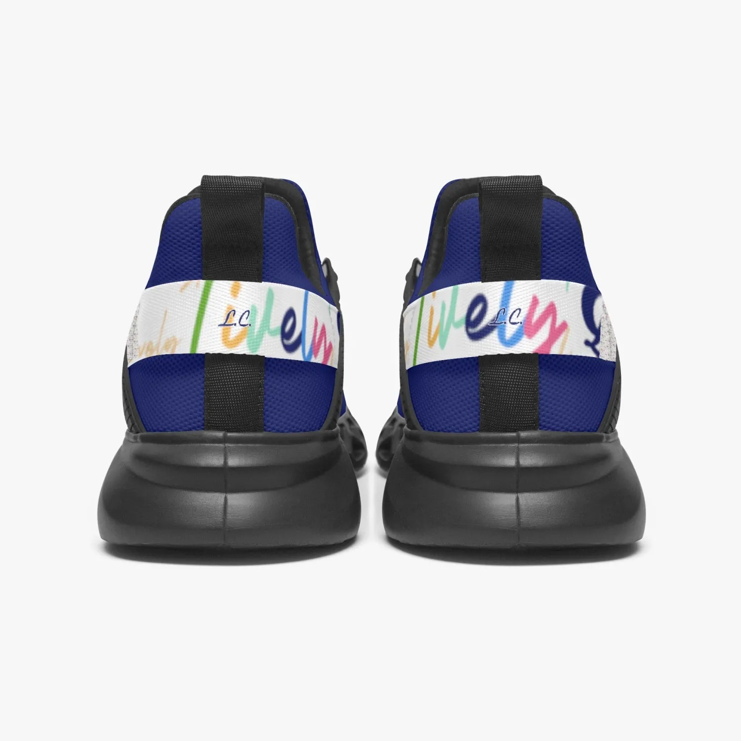 Officially Sexy Lively Collection Solid Navy Mesh Running Shoes