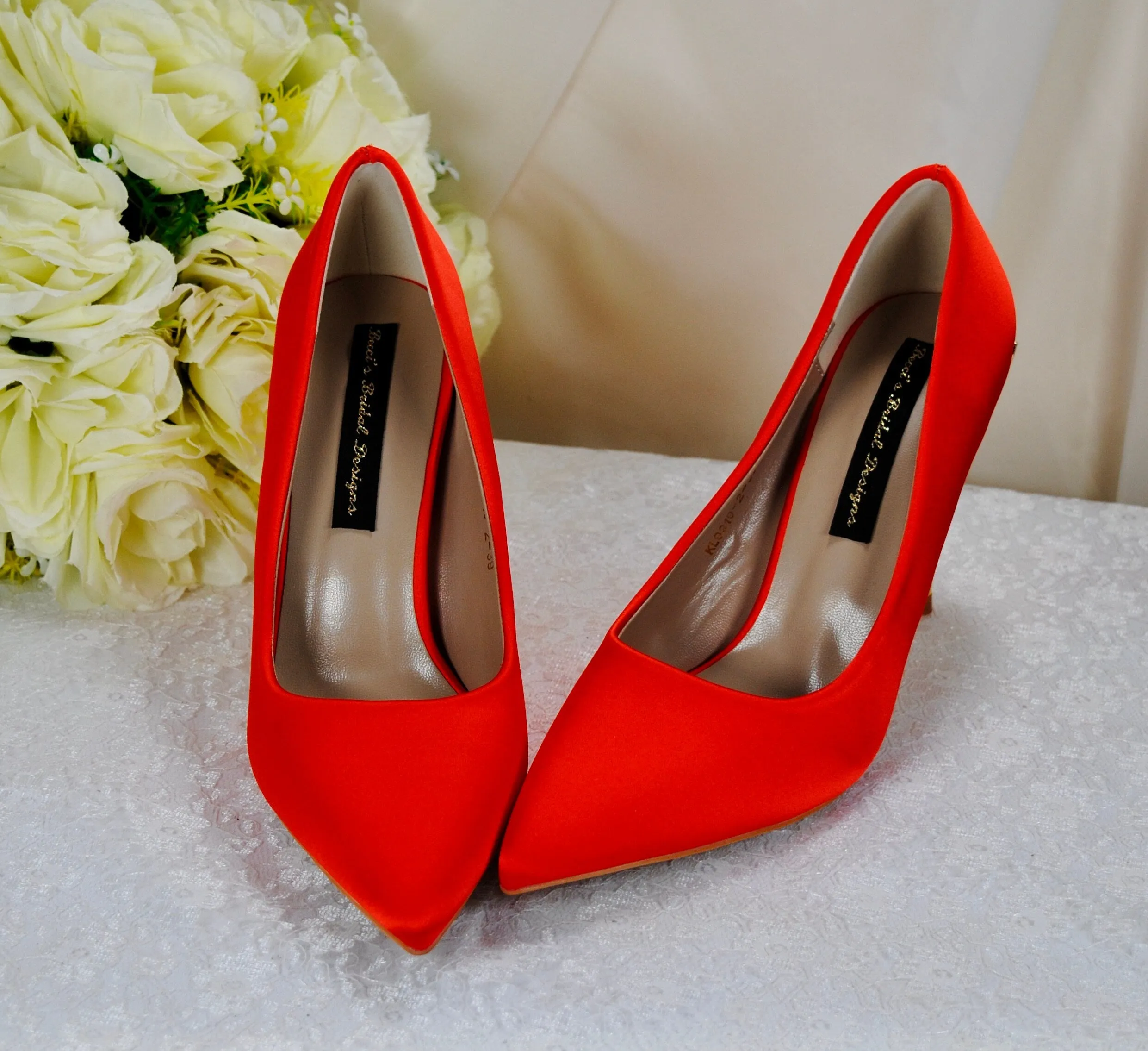 Orange Bridal Shoes -Size UK5/US7.5