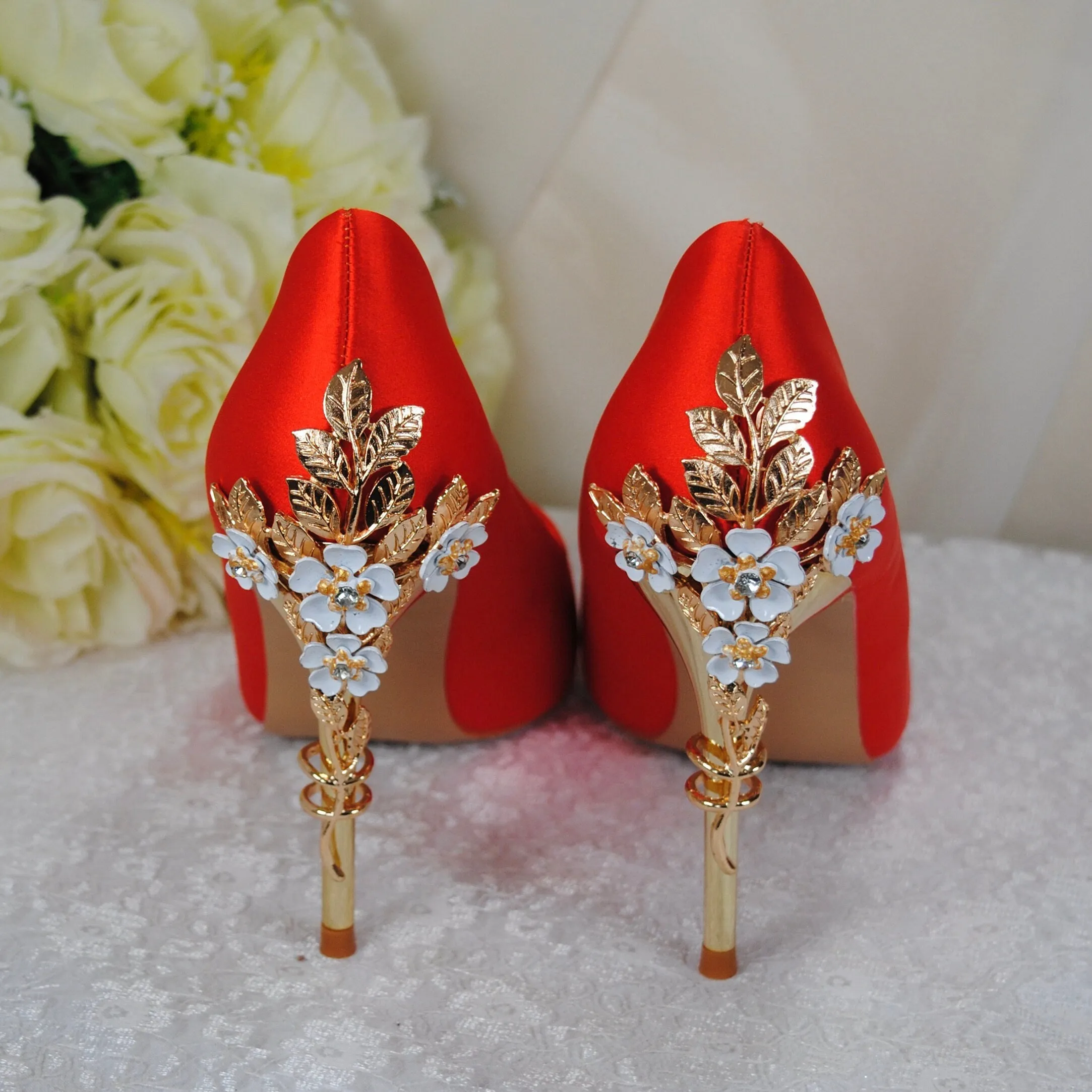 Orange Bridal Shoes -Size UK5/US7.5