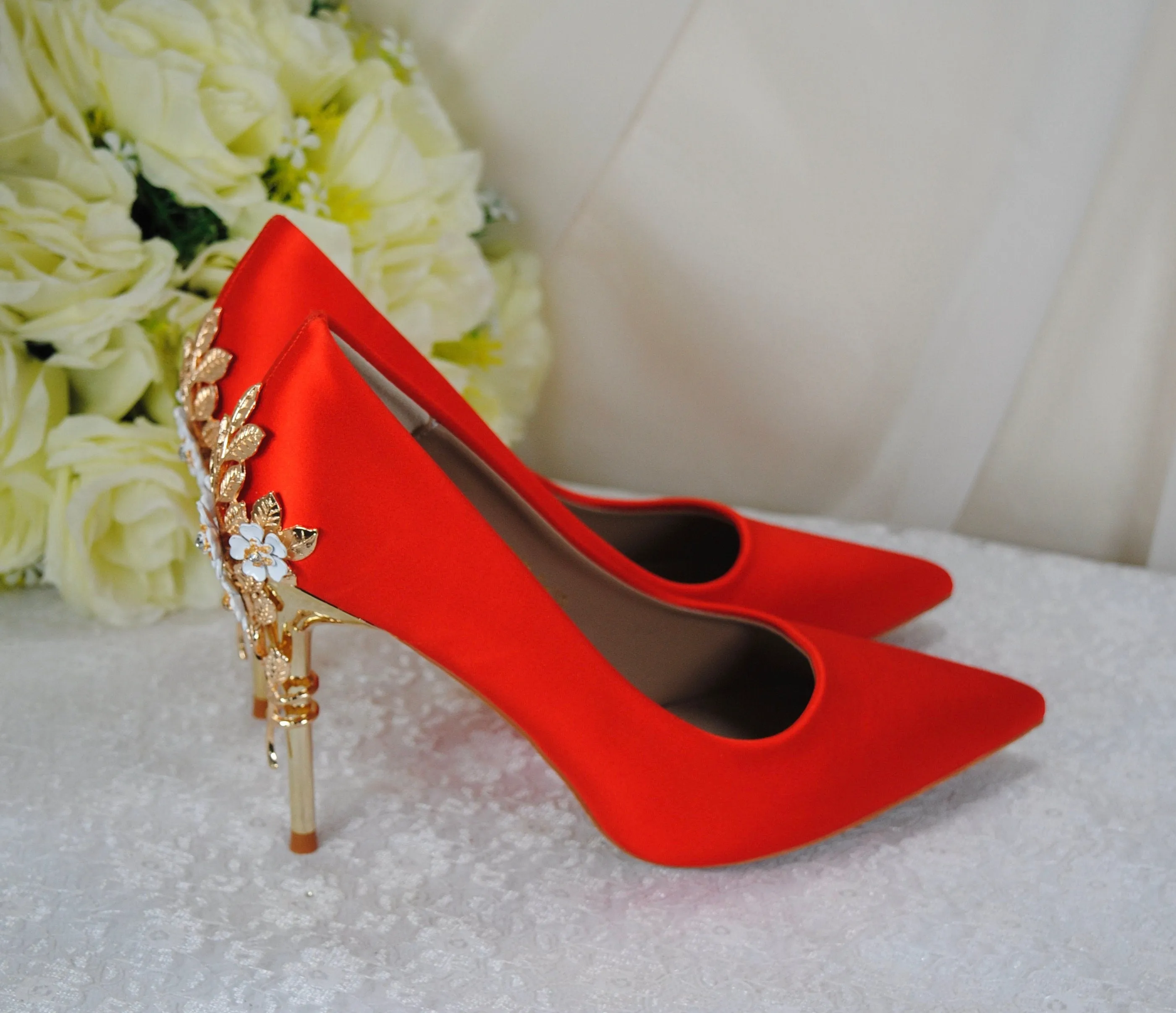 Orange Bridal Shoes -Size UK5/US7.5