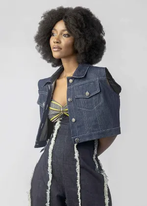 Oseadeeyo Sleeveless Cropped Jacket