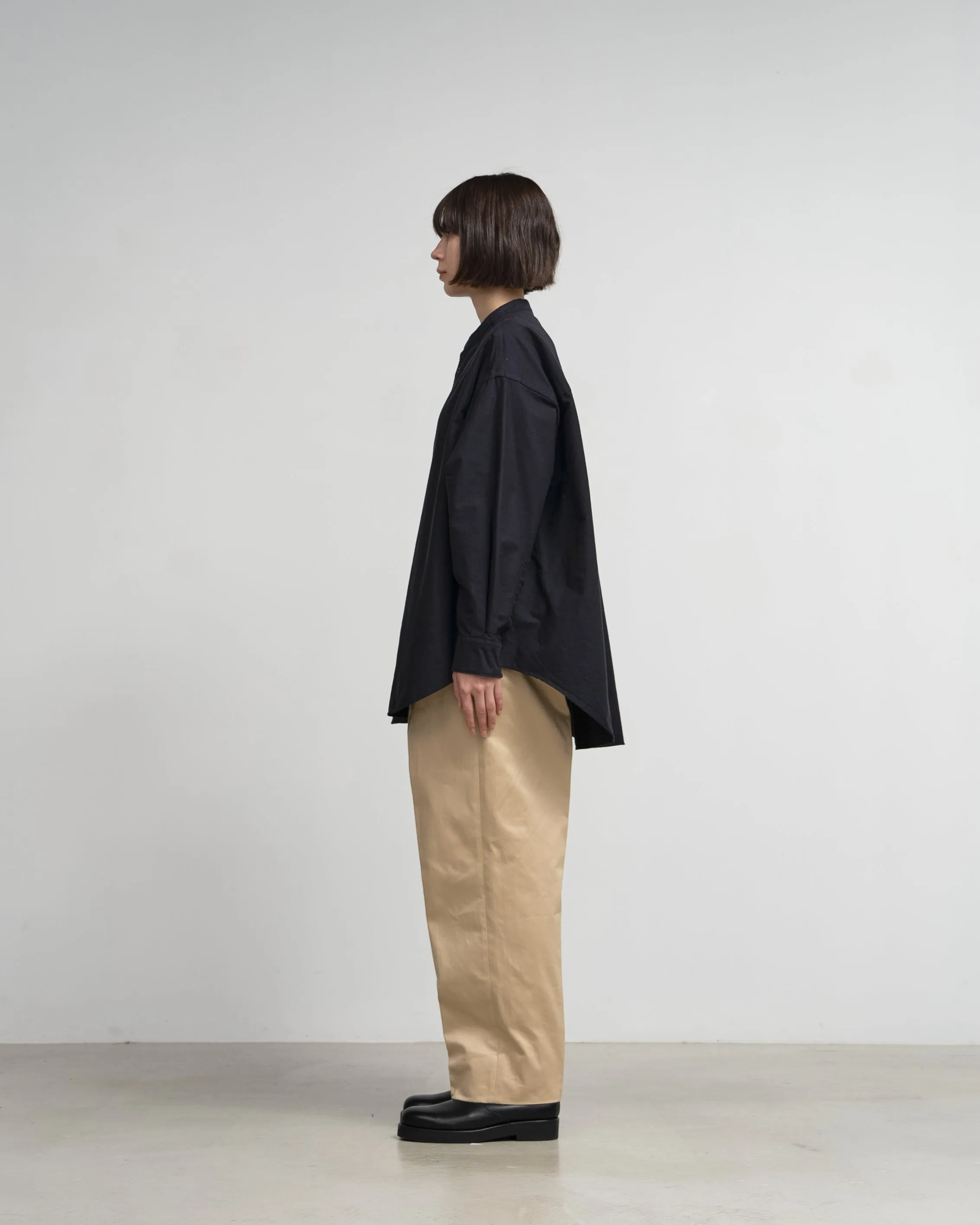 Oxford Oversized Band Collar Shirt