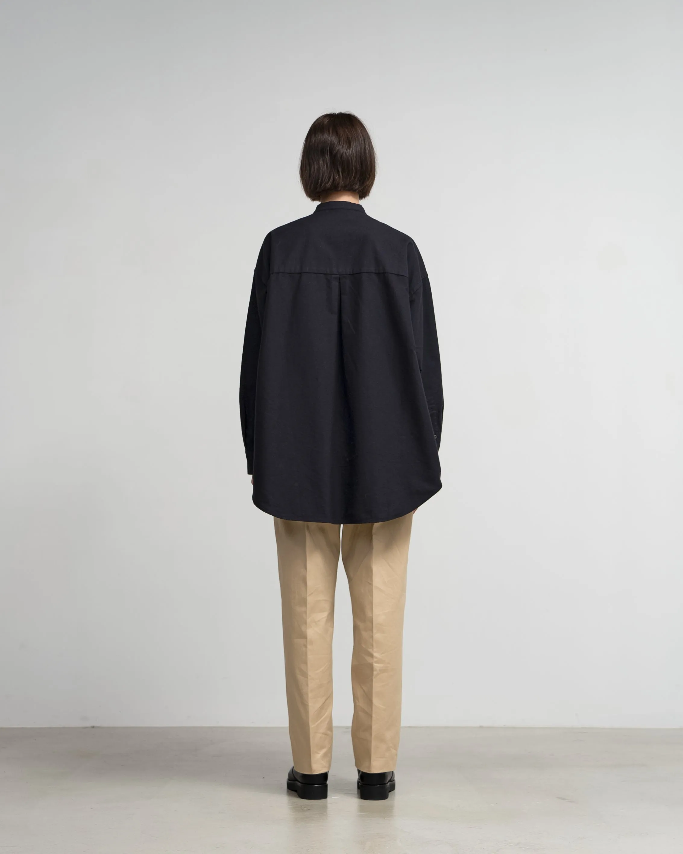 Oxford Oversized Band Collar Shirt
