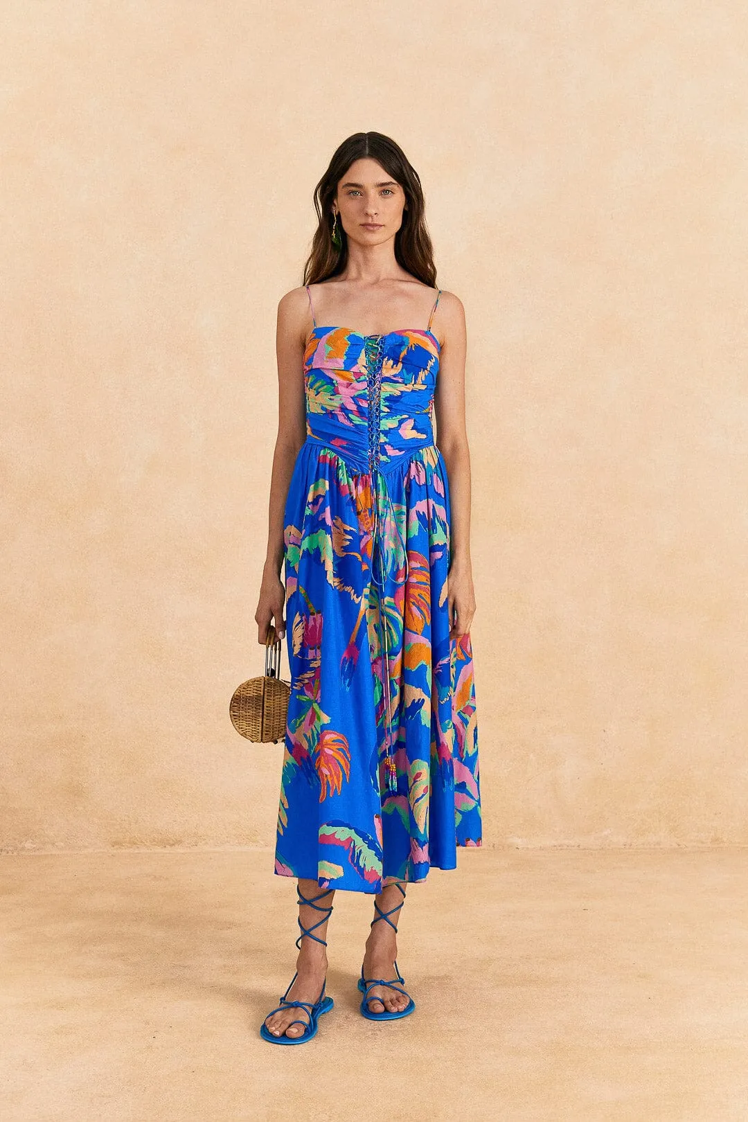 Painted Jungle Midi Dress