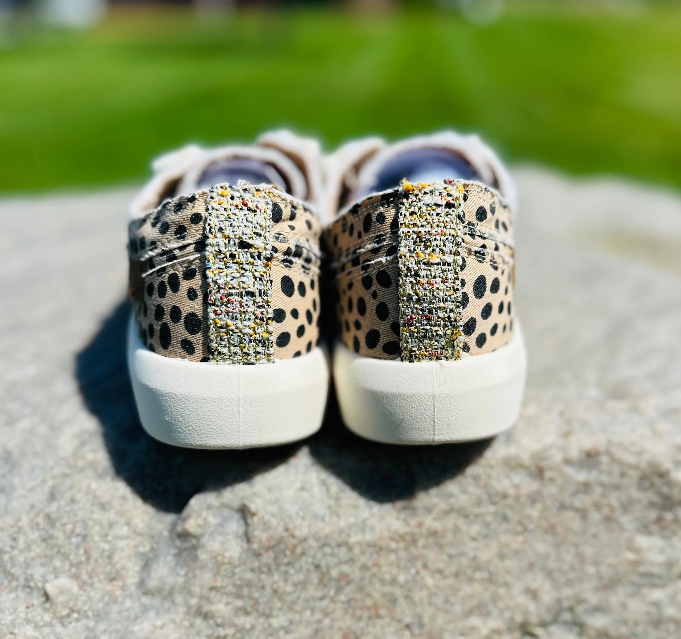 "Beachside" Slip On Canvas Sneaker in Pixie Cheetah by Blowfish Malibu
