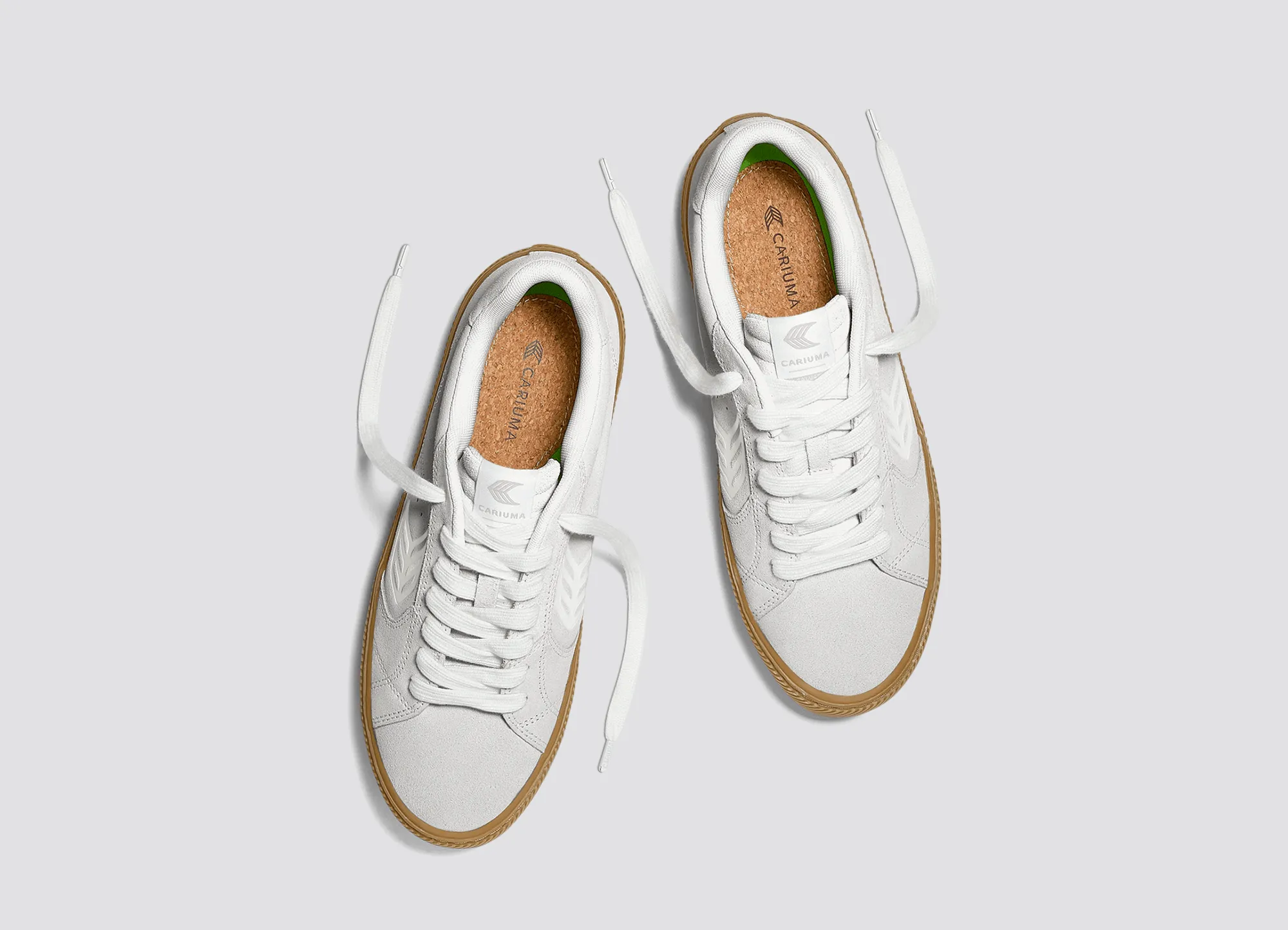 SALVAS Gum Smoke White Suede Off-White Logo Sneaker