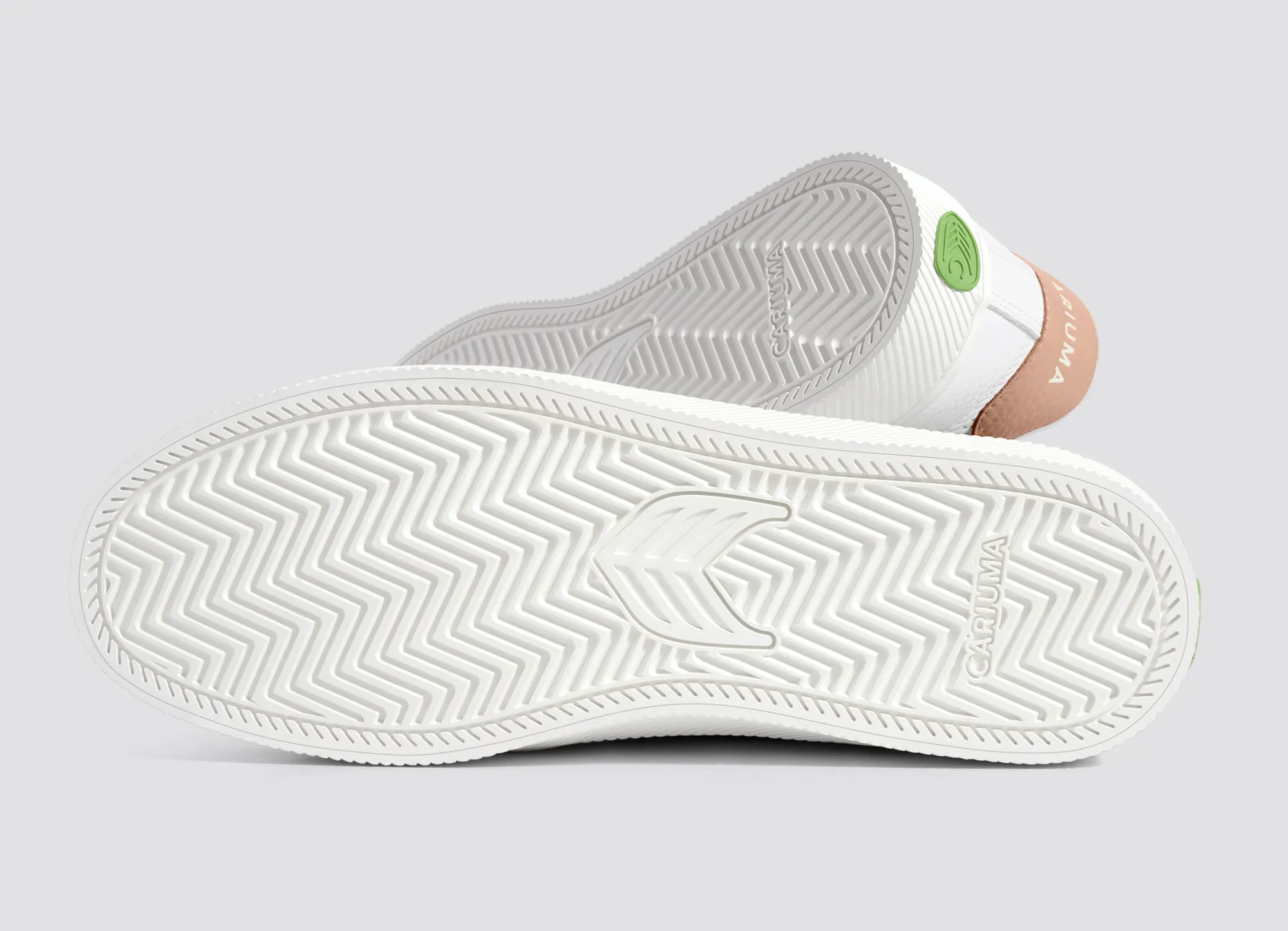 SALVAS White Premium Leather Ice Logo Beige Sneaker