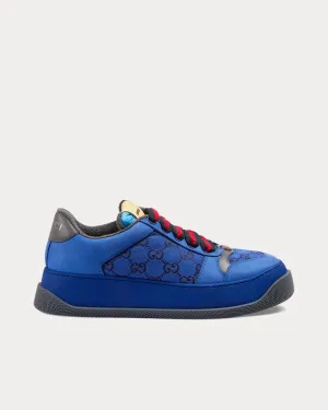 Screener GG Canvas Blue / Black Low Top Sneakers