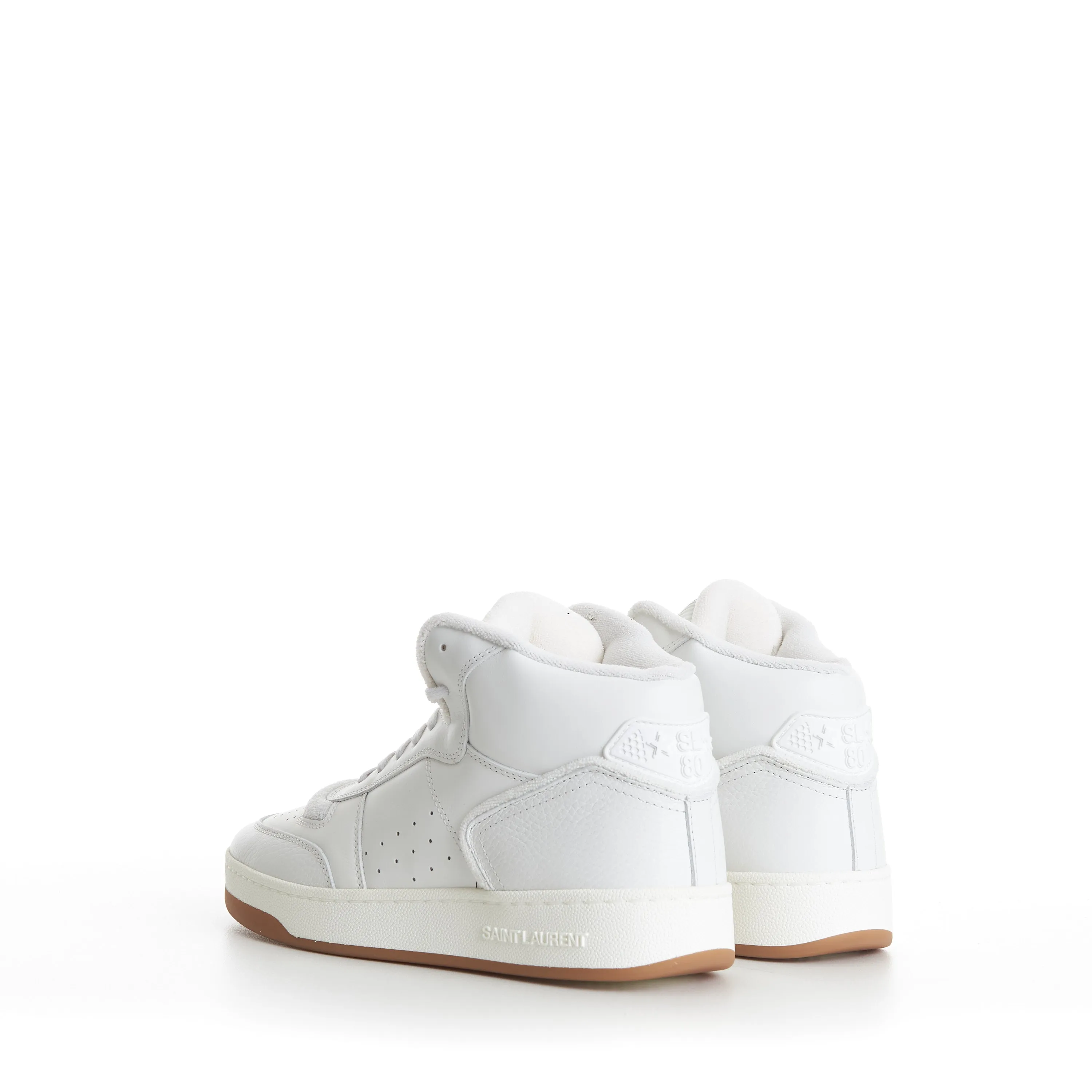 SL/80 Vintage White Mid-top Sneakers - Smooth & Grained Leather