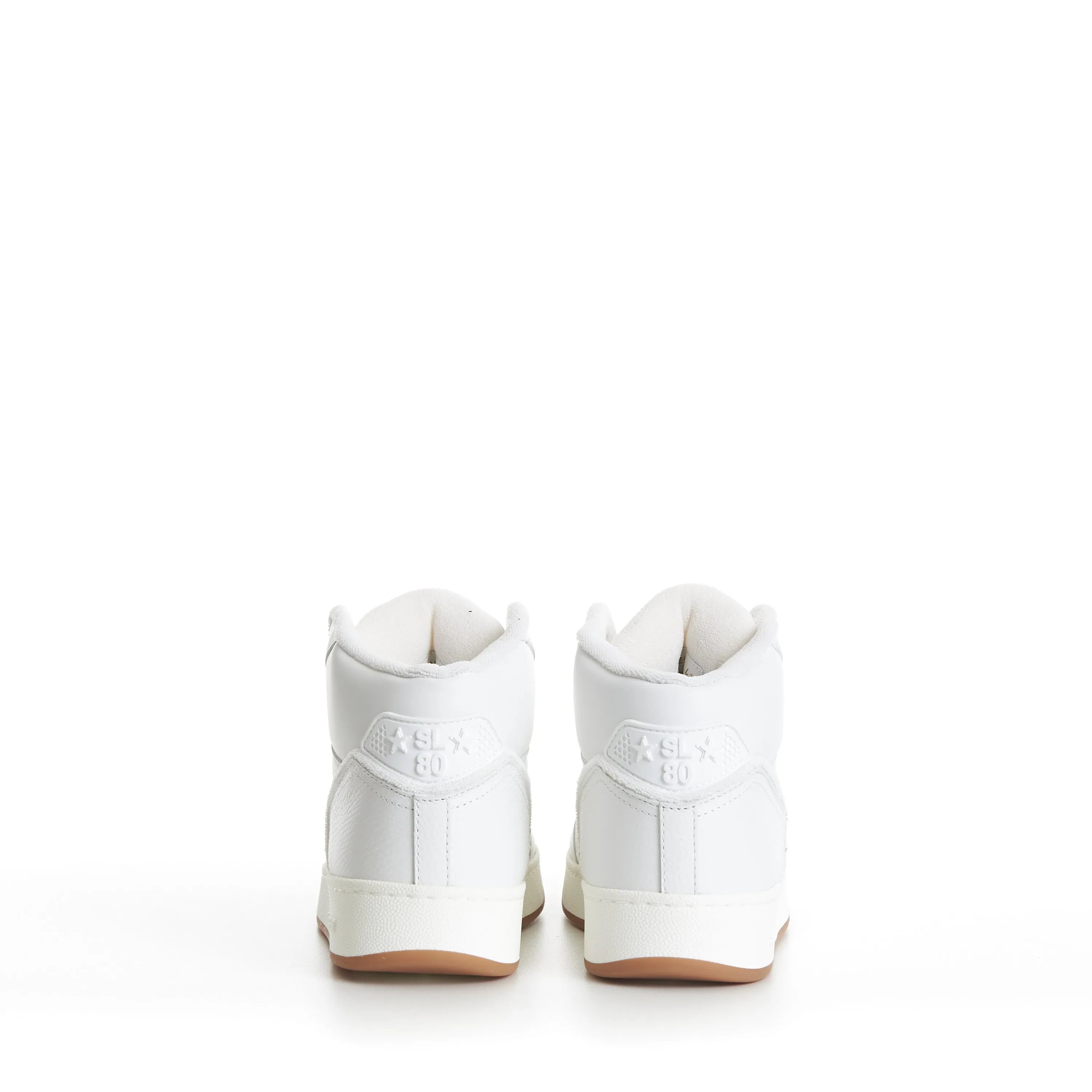SL/80 Vintage White Mid-top Sneakers - Smooth & Grained Leather