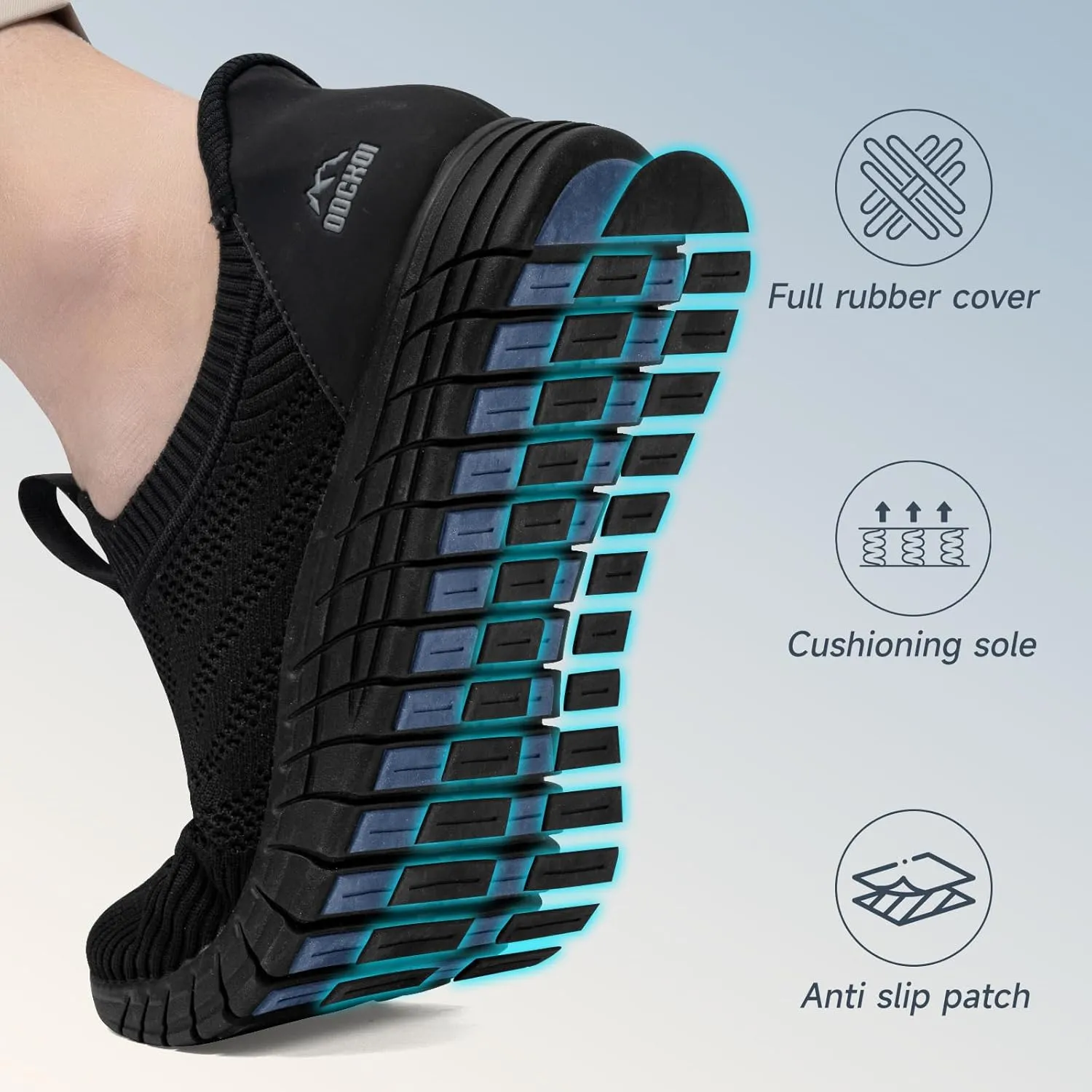 Slip in Mens Hands Free Slip On Sneakers Non Slip Breathable Walking Shoes Athletic Gym Workout Casual Shoes Fashion Loafers