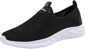 Slip on Walking Shoes Men Comfort Memory Foam Ultra Lightweight Breathable Fashion Sneakers Non Slip Arch Support Vacation Workout Tennis Shoes Wide Width