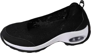 Slip on Walking Shoes Women Non Slip Memory Foam Comfortable Running Shoes Breathable Mesh Sports Workout Tennis Shoes Ladies 2024 Fashion Sneakers