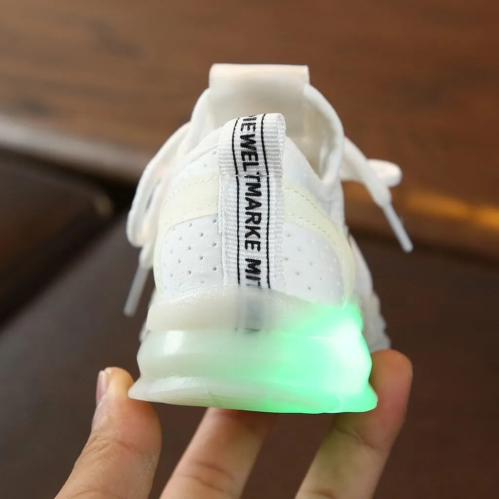 Sport Mesh Run Luminous Girls Breathable Boys Children Baby Shoes Baby Shoes 6-12 Months Boy