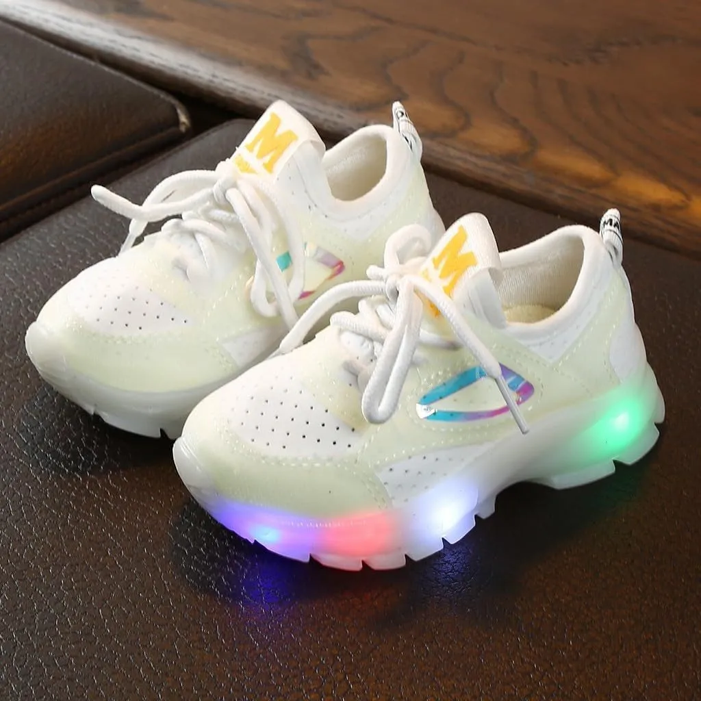 Sport Mesh Run Luminous Girls Breathable Boys Children Baby Shoes Baby Shoes 6-12 Months Boy