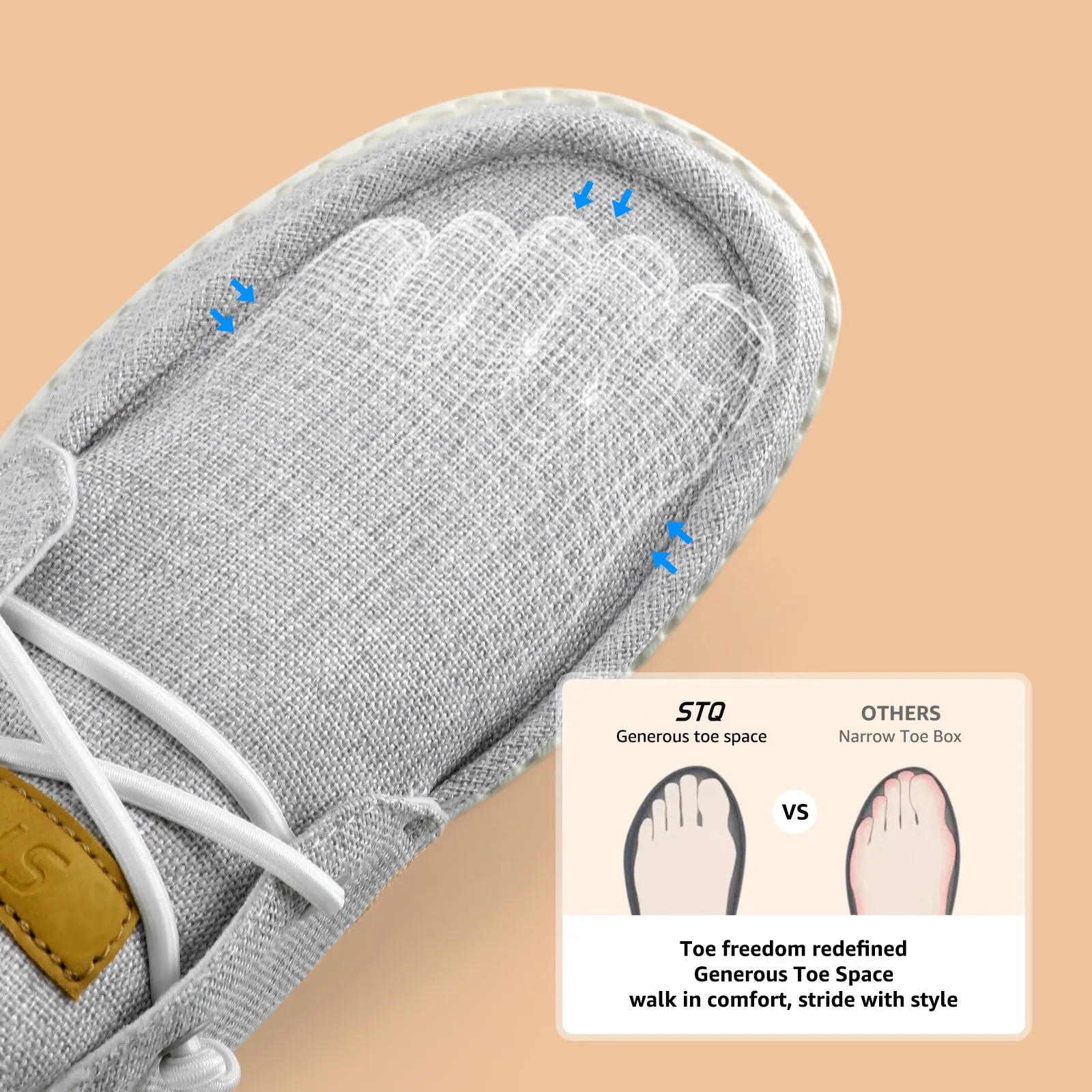STQ Women's Lace up Loafers丨Orthopedic Comfotable Ultralight Boat Casual Shoes with Arth Support