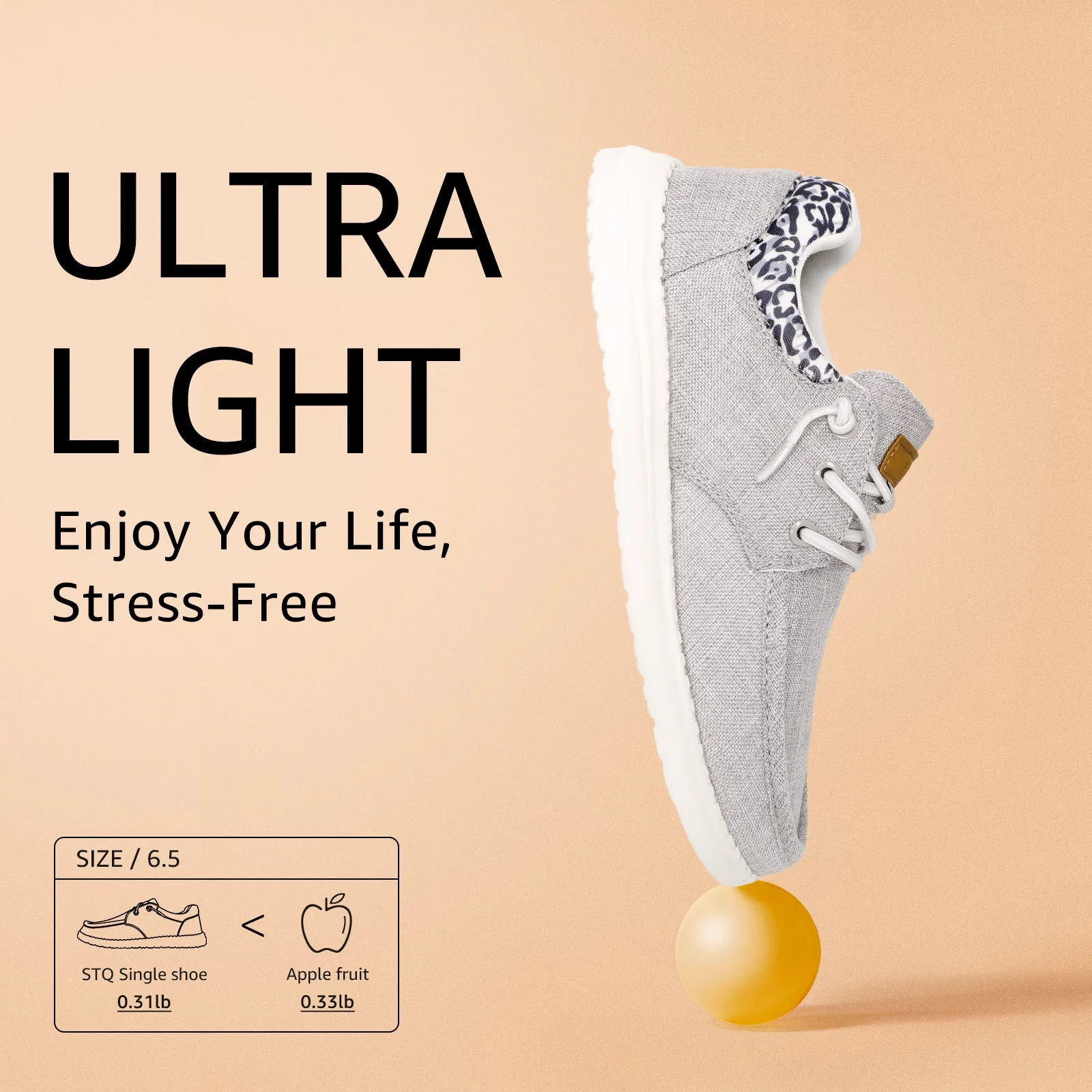STQ Women's Lace up Loafers丨Orthopedic Comfotable Ultralight Boat Casual Shoes with Arth Support