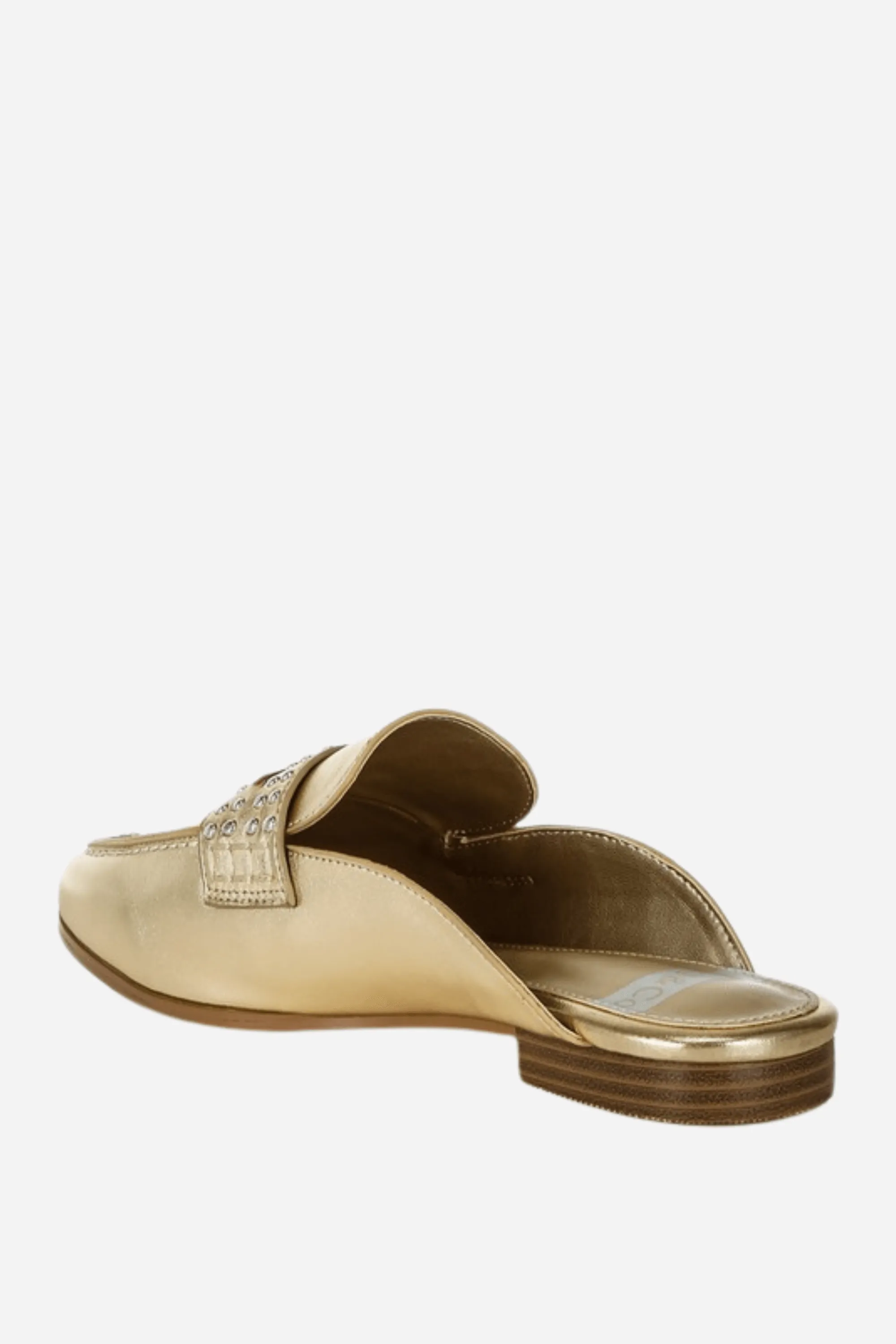 Stud Detail Gold Mules
